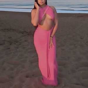 EGO pink maxi dress